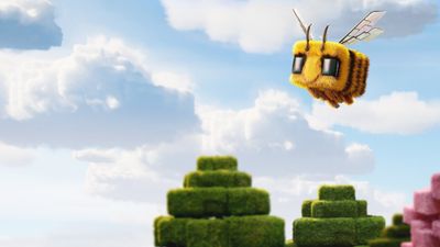 Bee A Minecraft Movie ultra HD 4K wallpaper