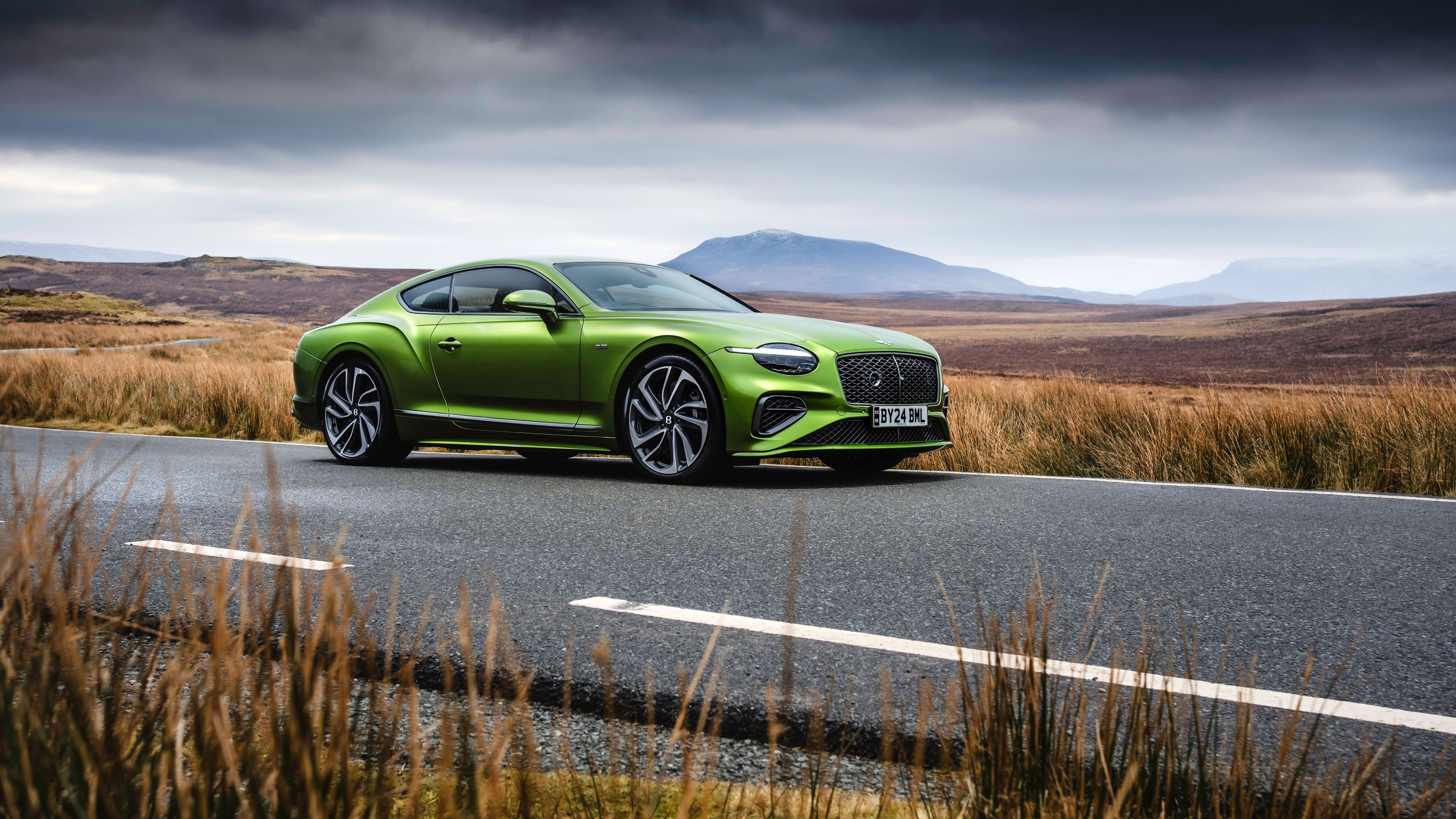 Bentley Continental GT Speed Lime Green ultra HD 4K wallpaper