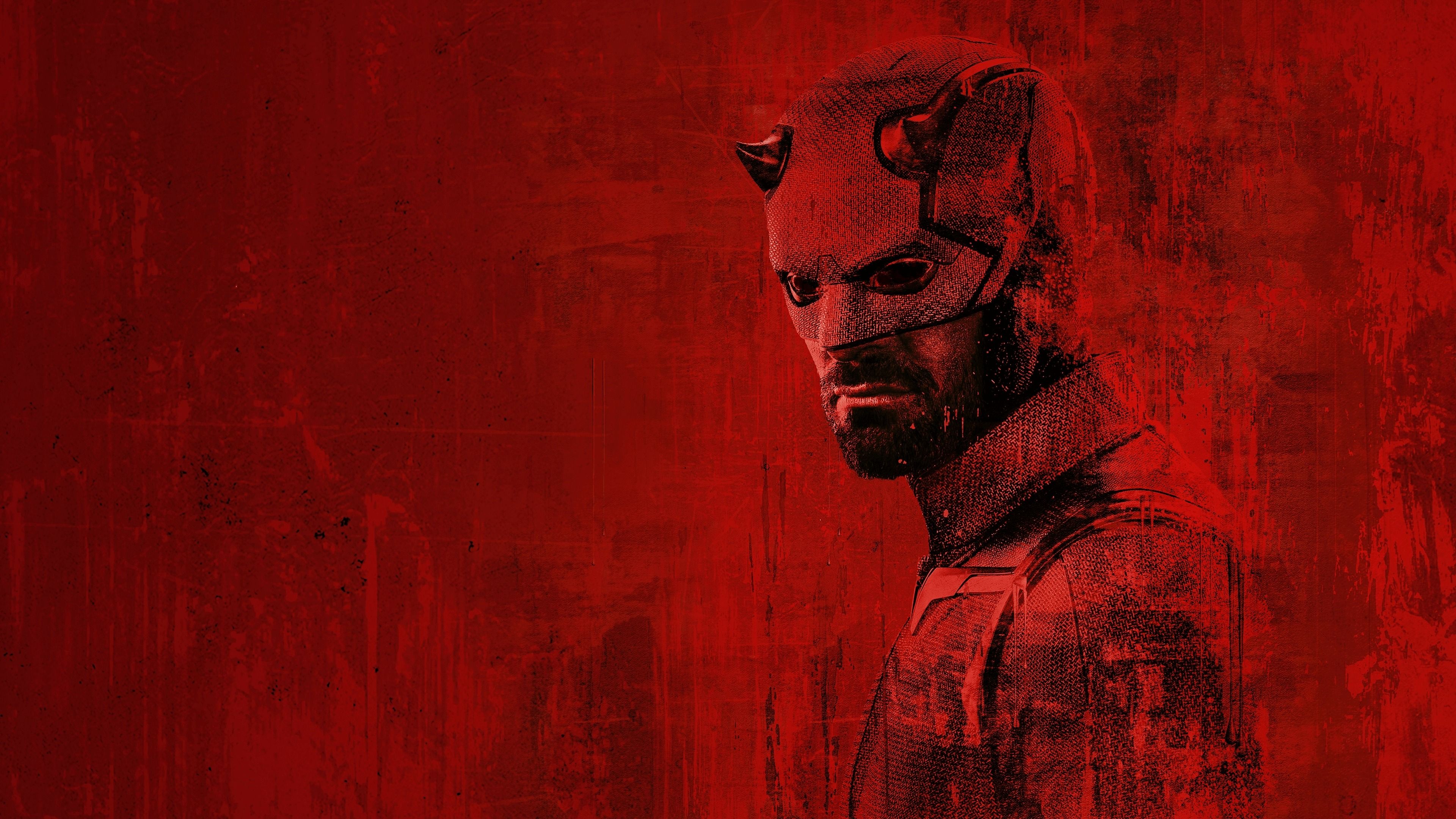 Daredevil: Born Again Red background ultra HD 4K wallpaper
