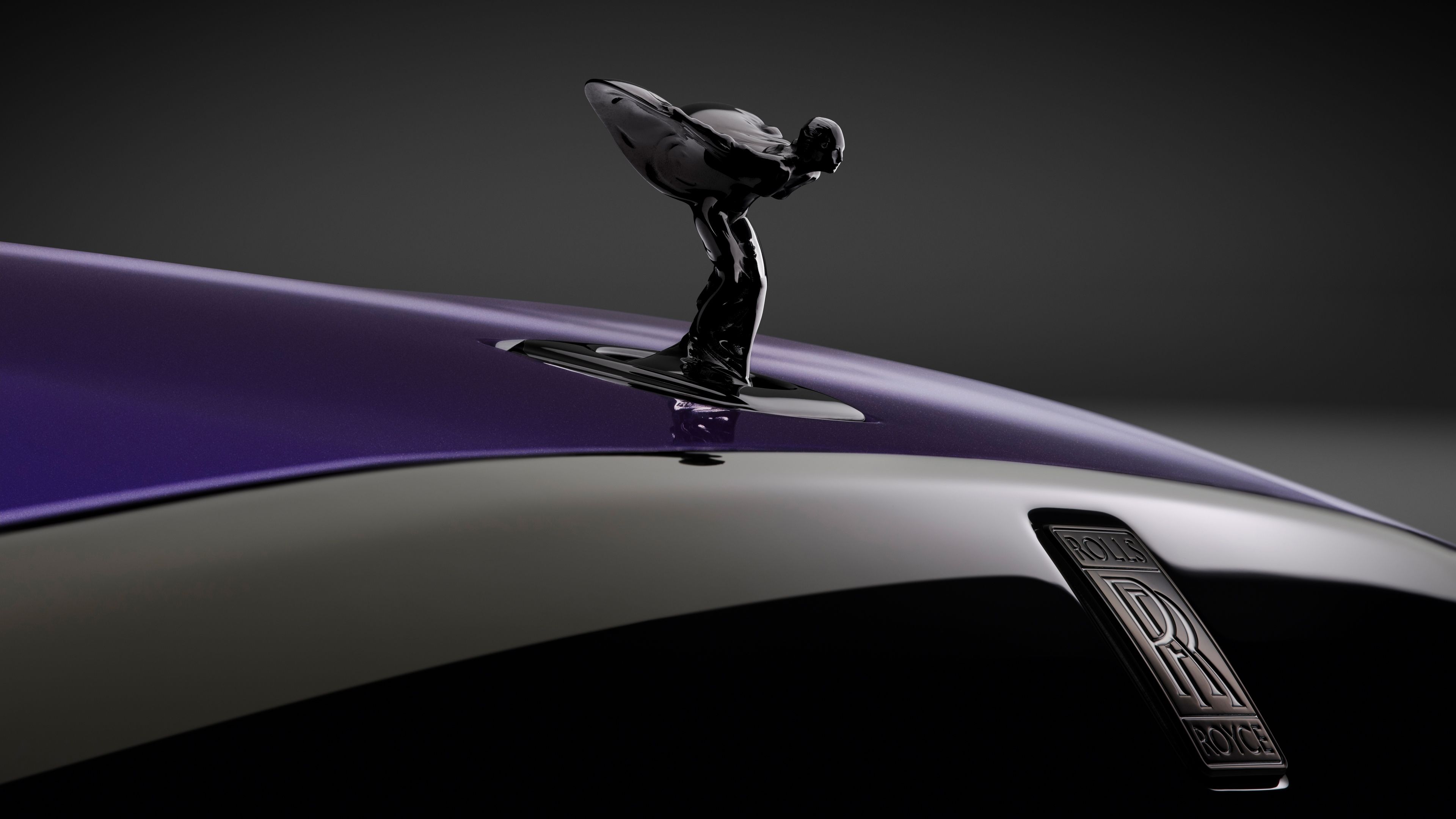 Spirit of Ecstasy Rolls-Royce Black Badge Spectre ultra HD 4K wallpaper