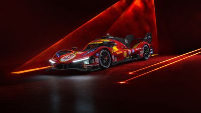 Ferrari 499P Red aesthetic ultra HD 4K wallpaper