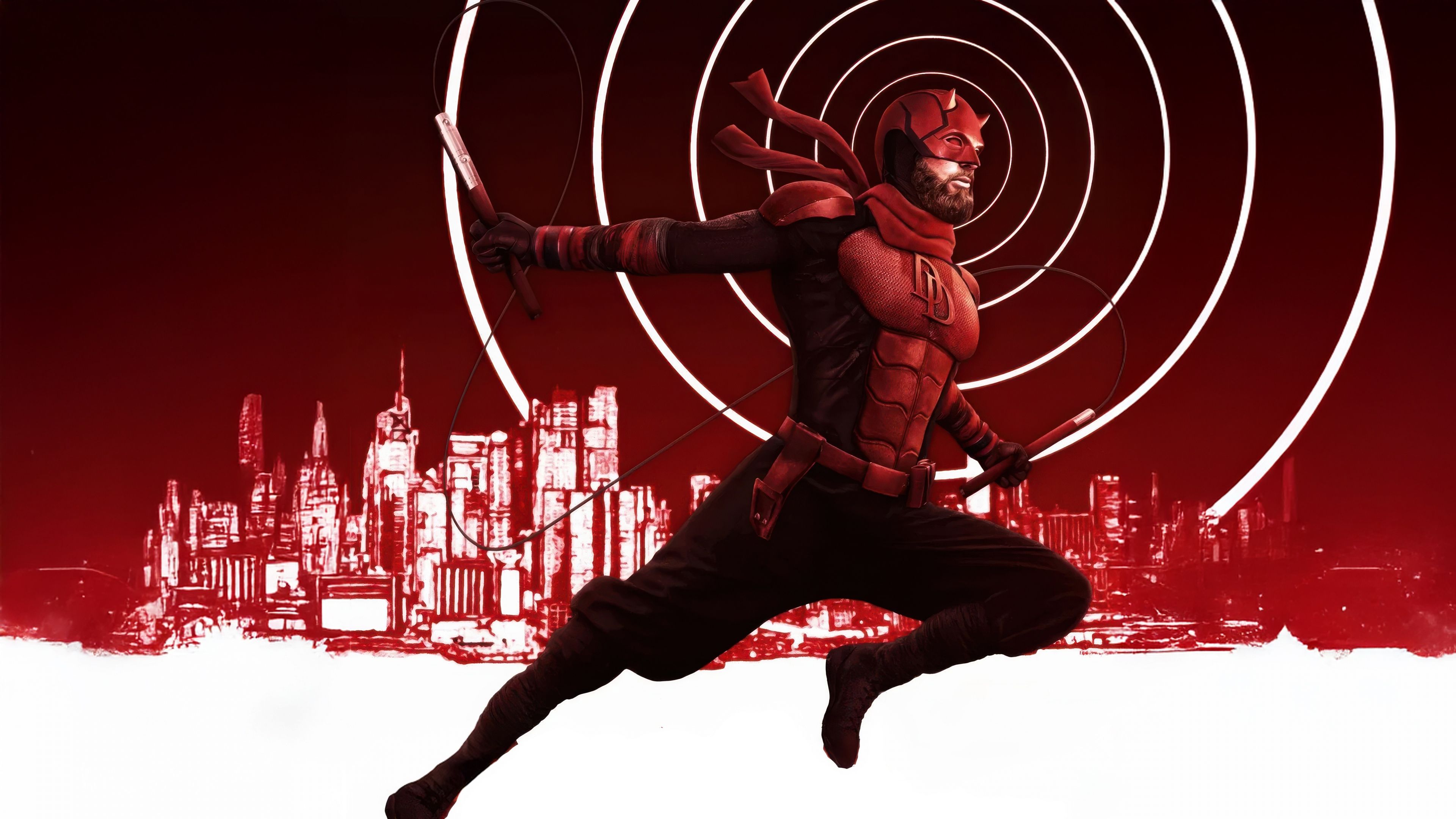 Daredevil: Born Again Red aesthetic ultra HD 4K wallpaper