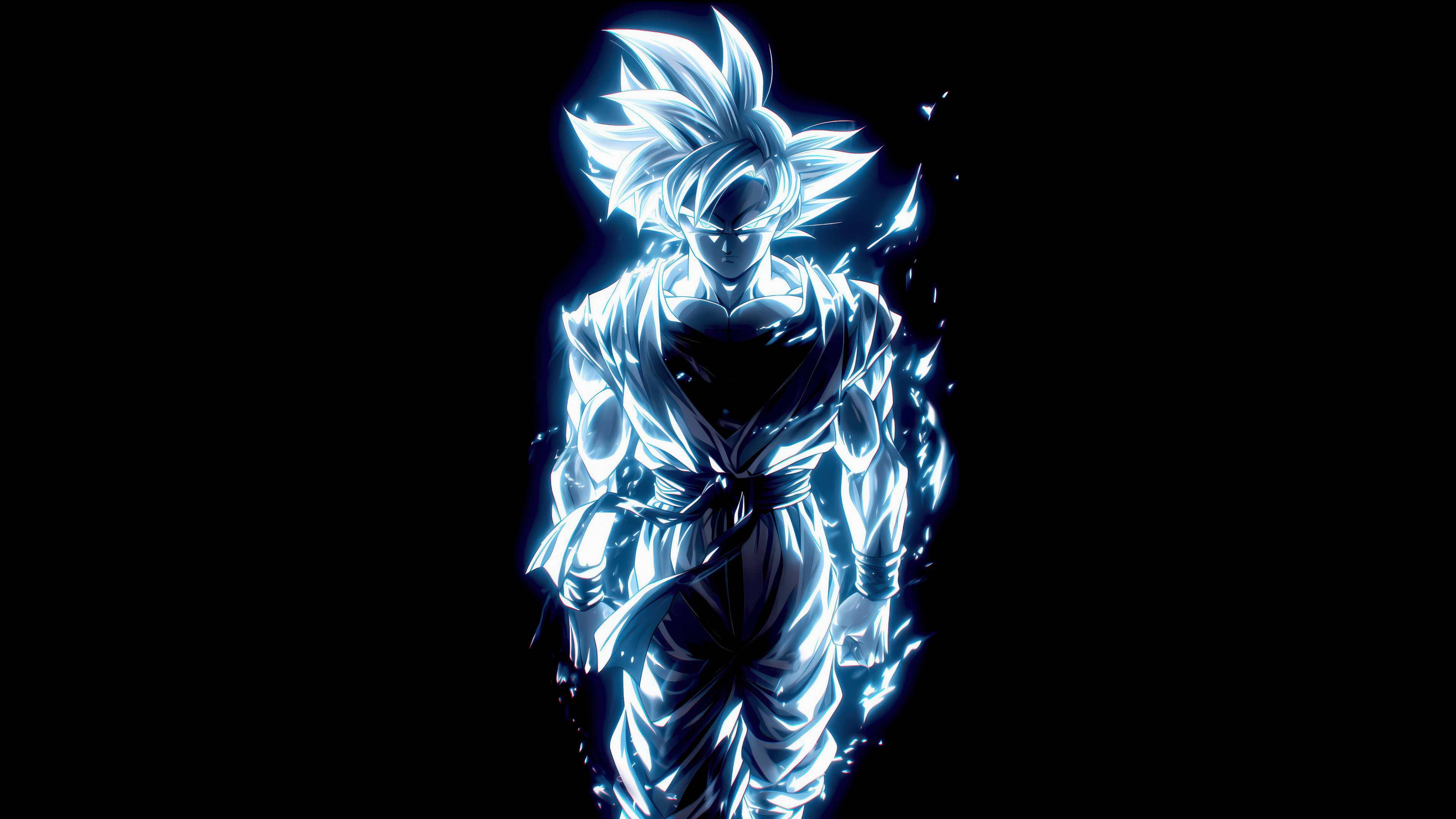 Goku Ultra Instinct Neon art ultra HD 4K wallpaper