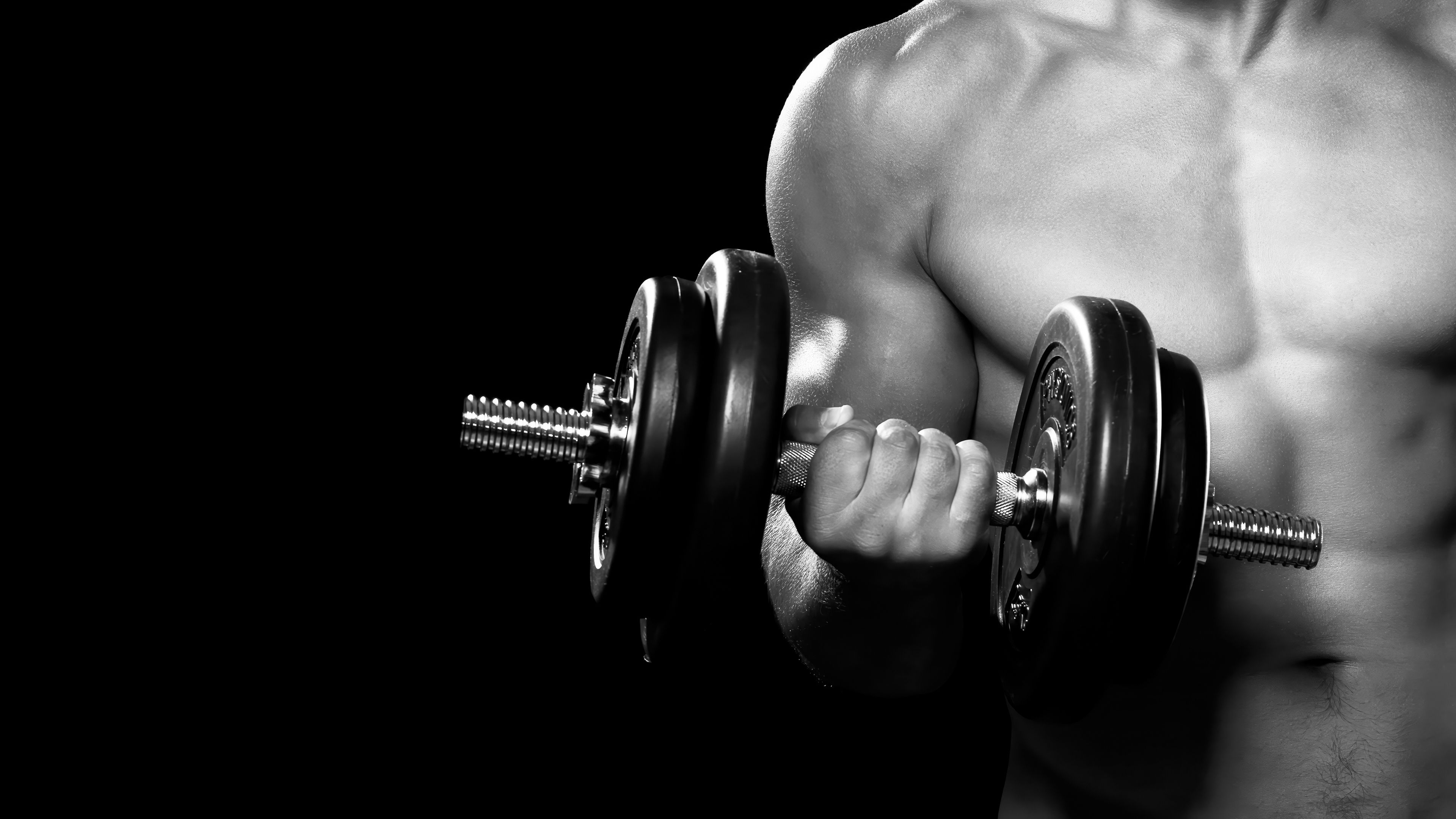 Gym Dumbbell workout ultra HD 4K wallpaper
