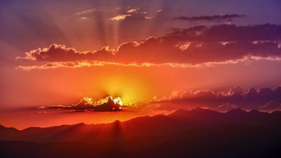Golden hour Dramatic sky ultra HD 4K wallpaper