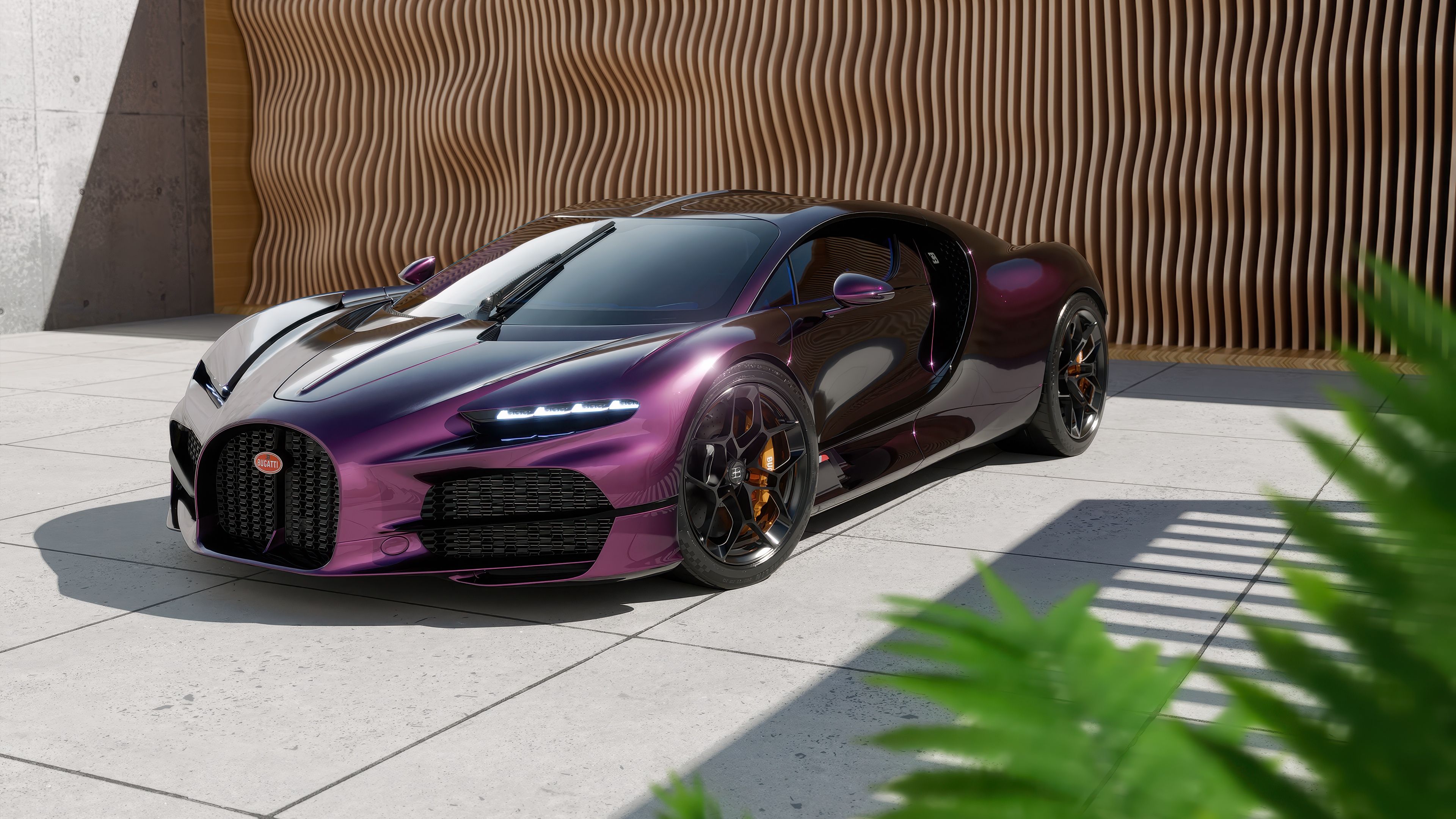 Purple aesthetic Bugatti Tourbillon ultra HD 4K wallpaper