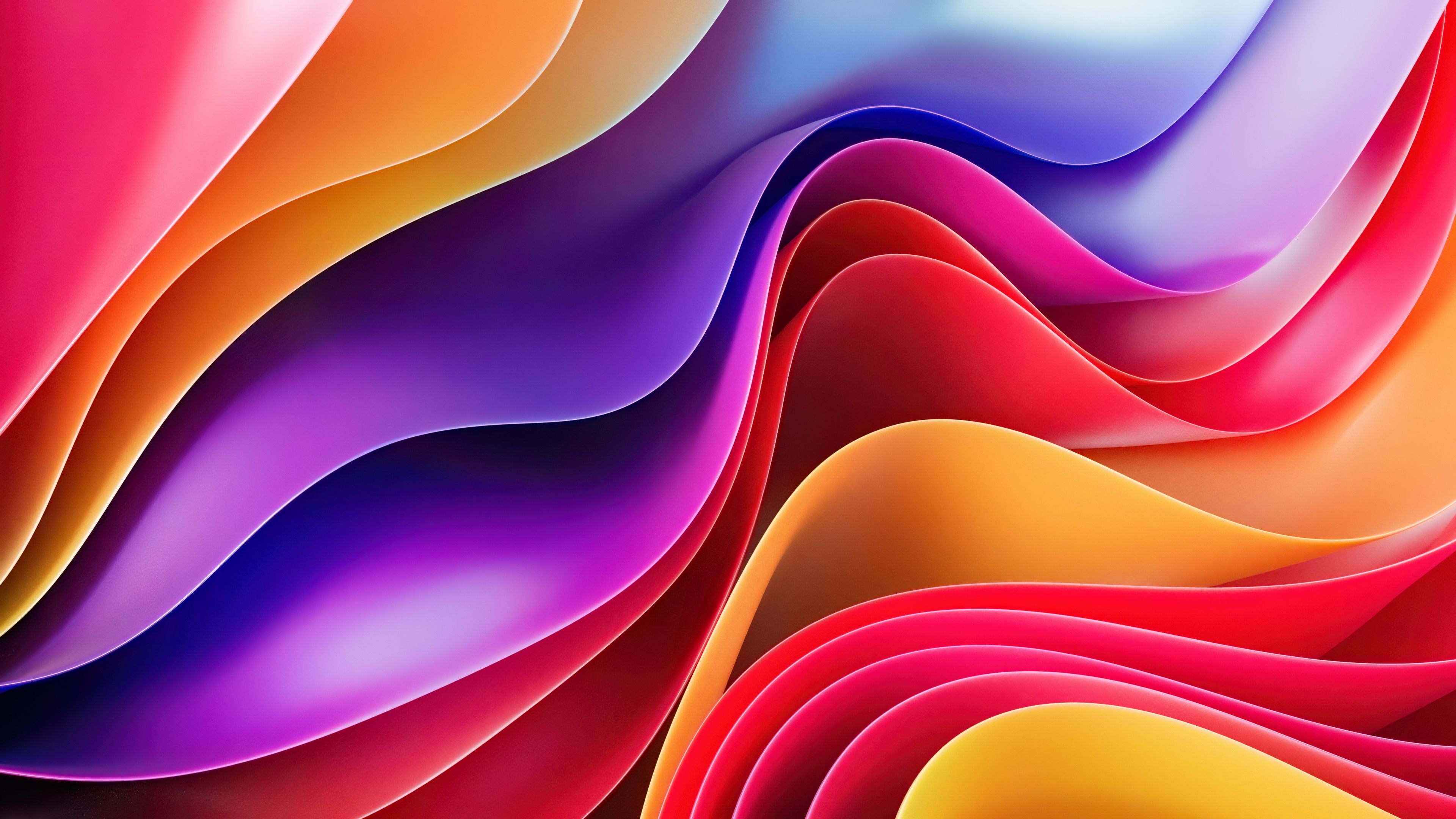 Colorful waves Abstract art ultra HD 4K wallpaper