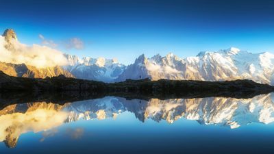 Mont Blanc massif Alps mountains ultra HD 4K wallpaper