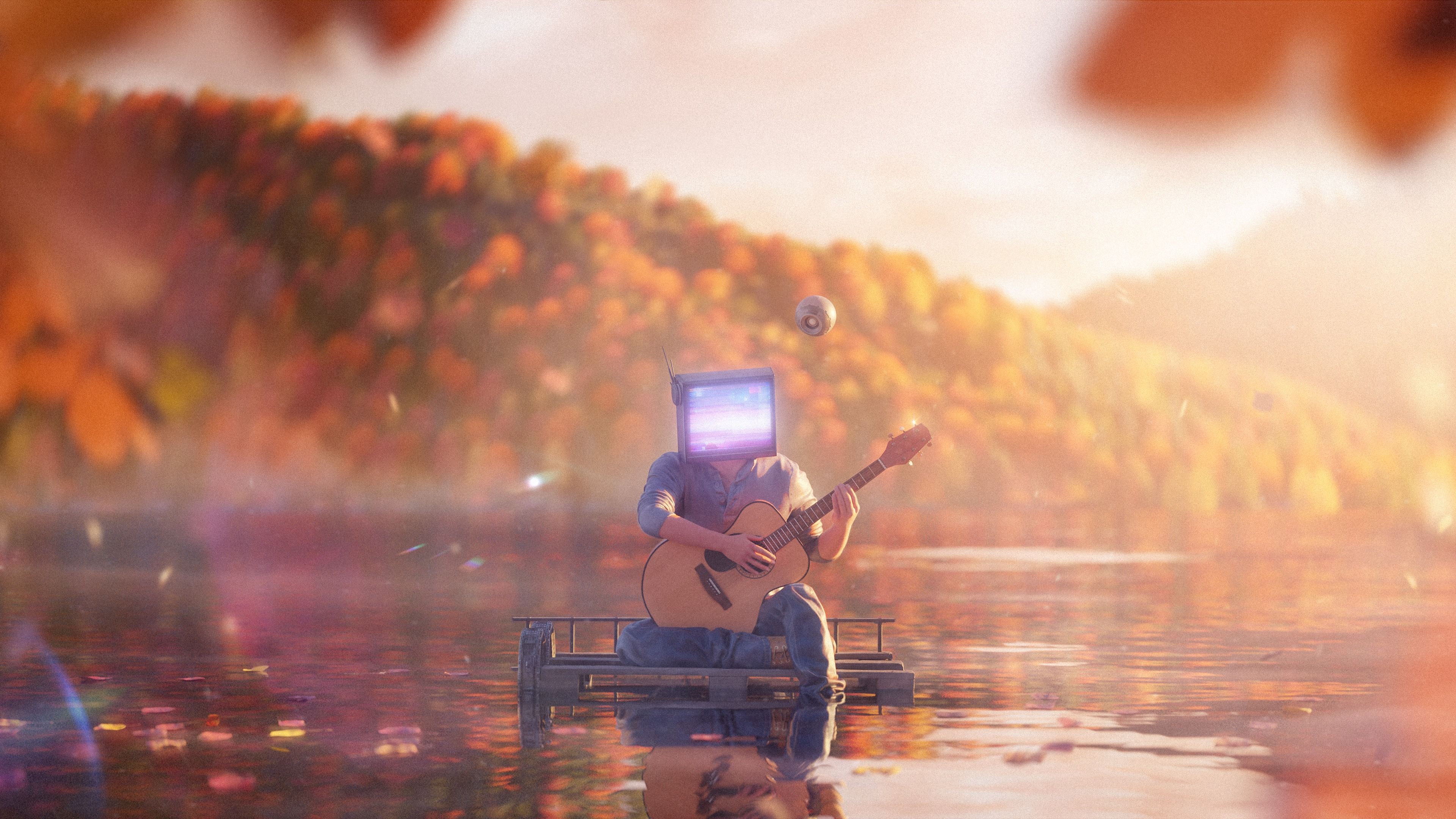 Guitarist Dreamlike ultra HD 4K wallpaper
