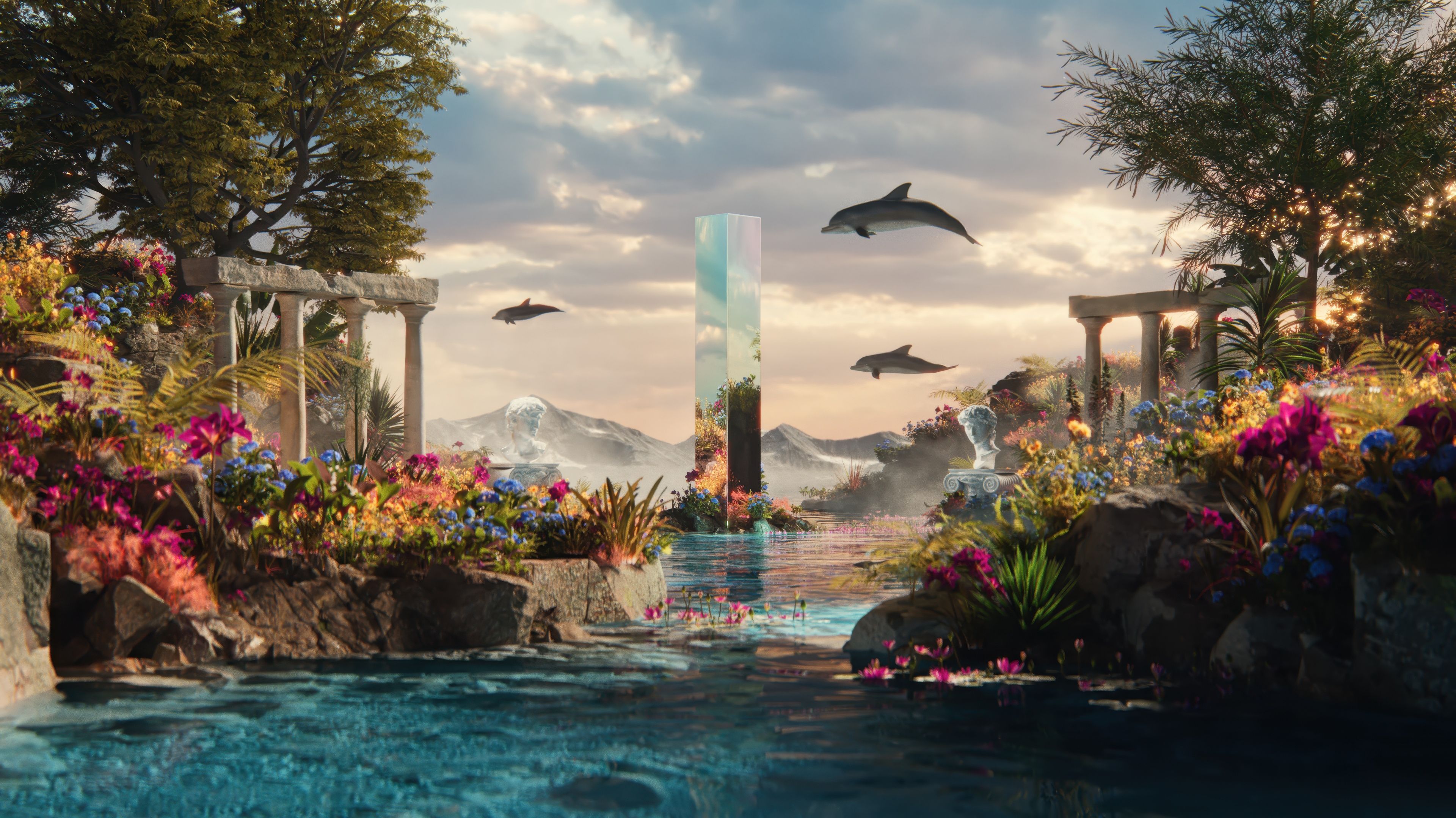 Surreal Paradise ultra HD 4K wallpaper