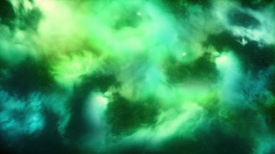 Starry sky Green aesthetic ultra HD 4K wallpaper