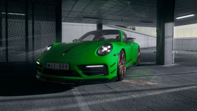 Green Porsche 911 Carrera T ultra HD 4K wallpaper
