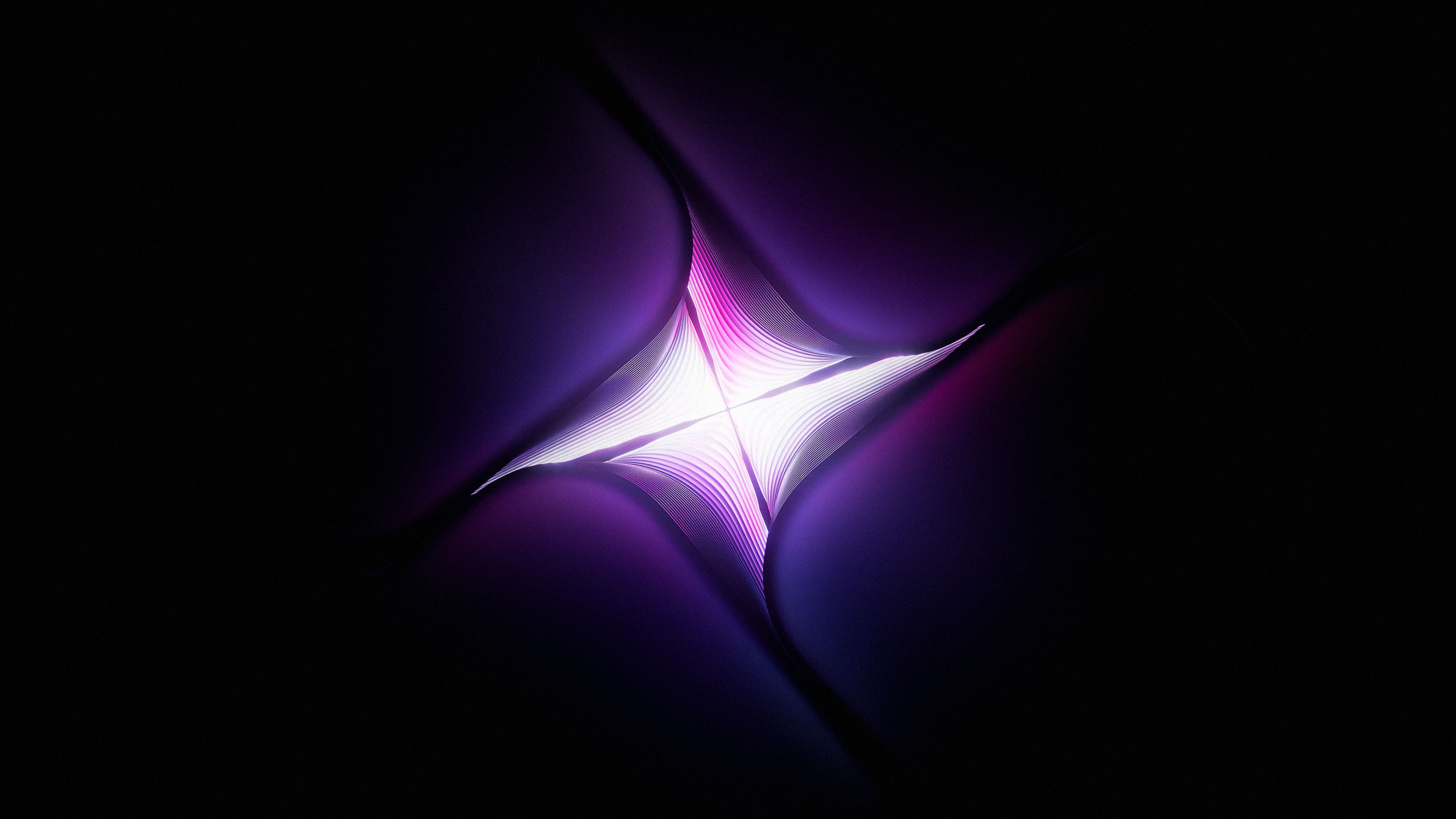 Neon glow Fractal ultra HD 4K wallpaper