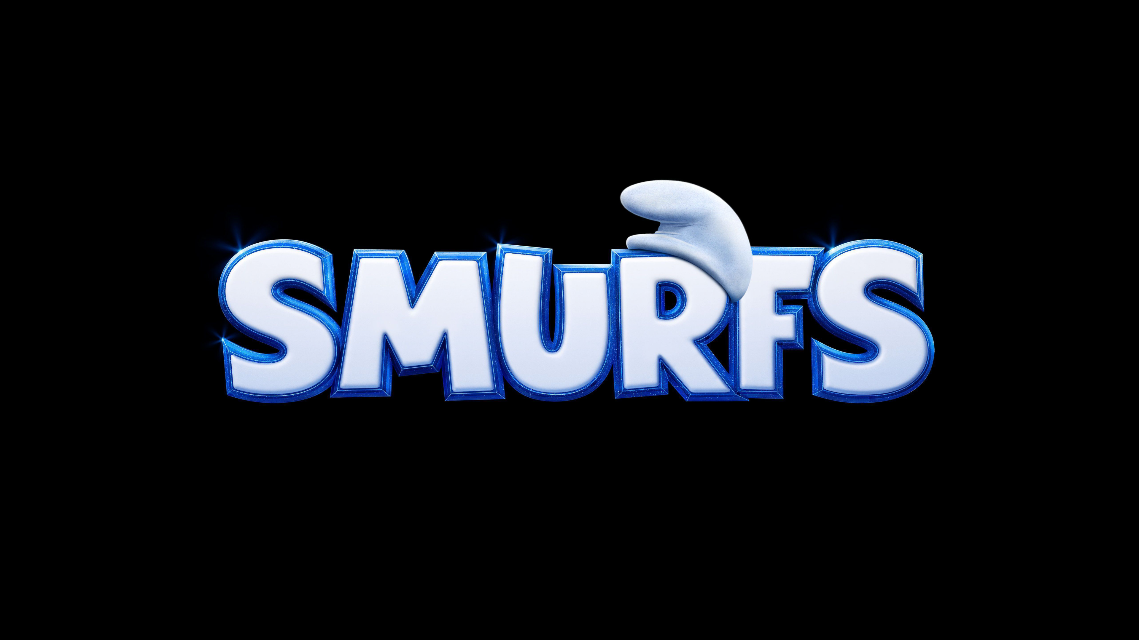 Smurfs (2025) Logo ultra HD 4K wallpaper