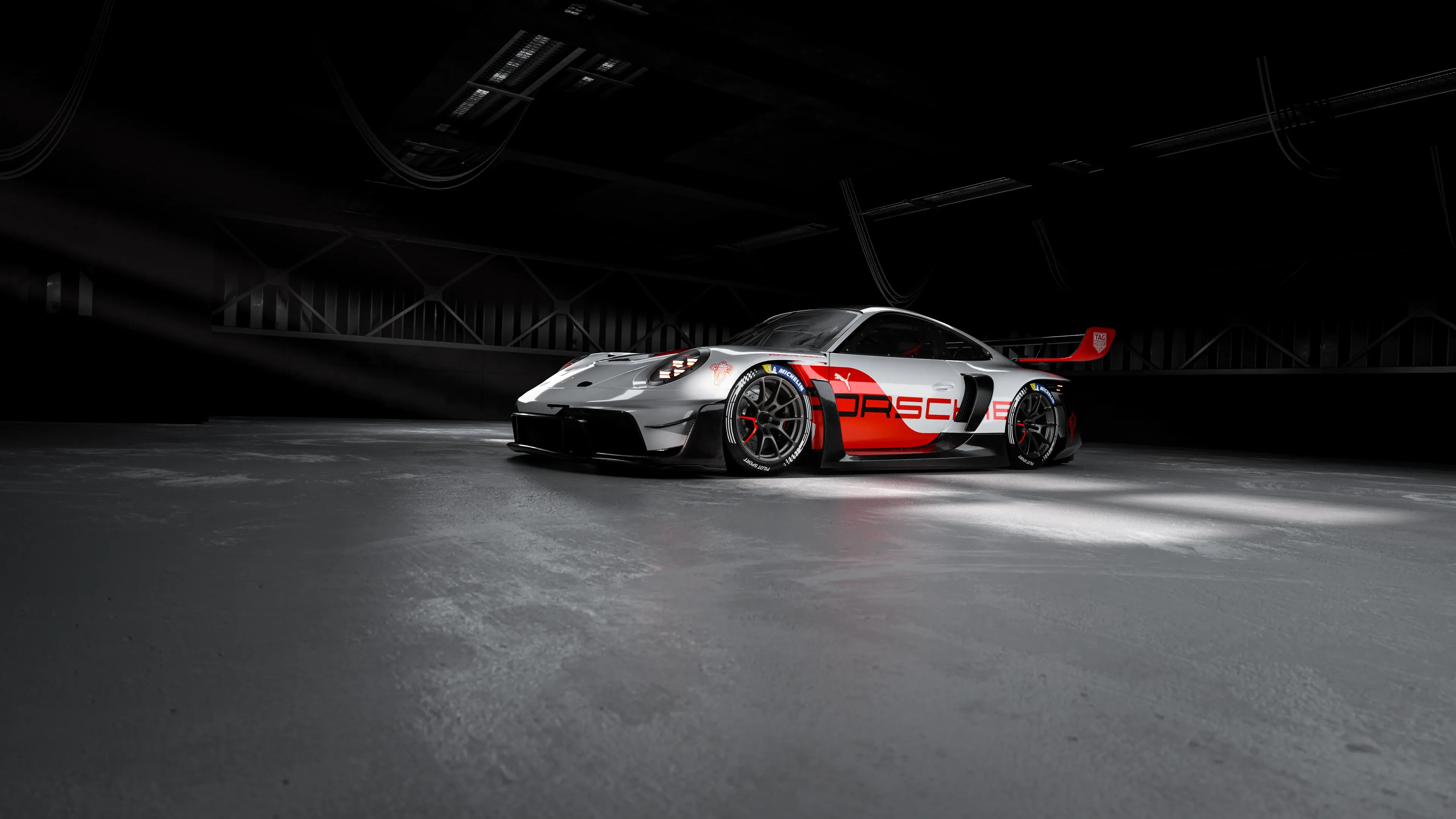 Porsche 911 GT3 R Dark aesthetic ultra HD 4K wallpaper