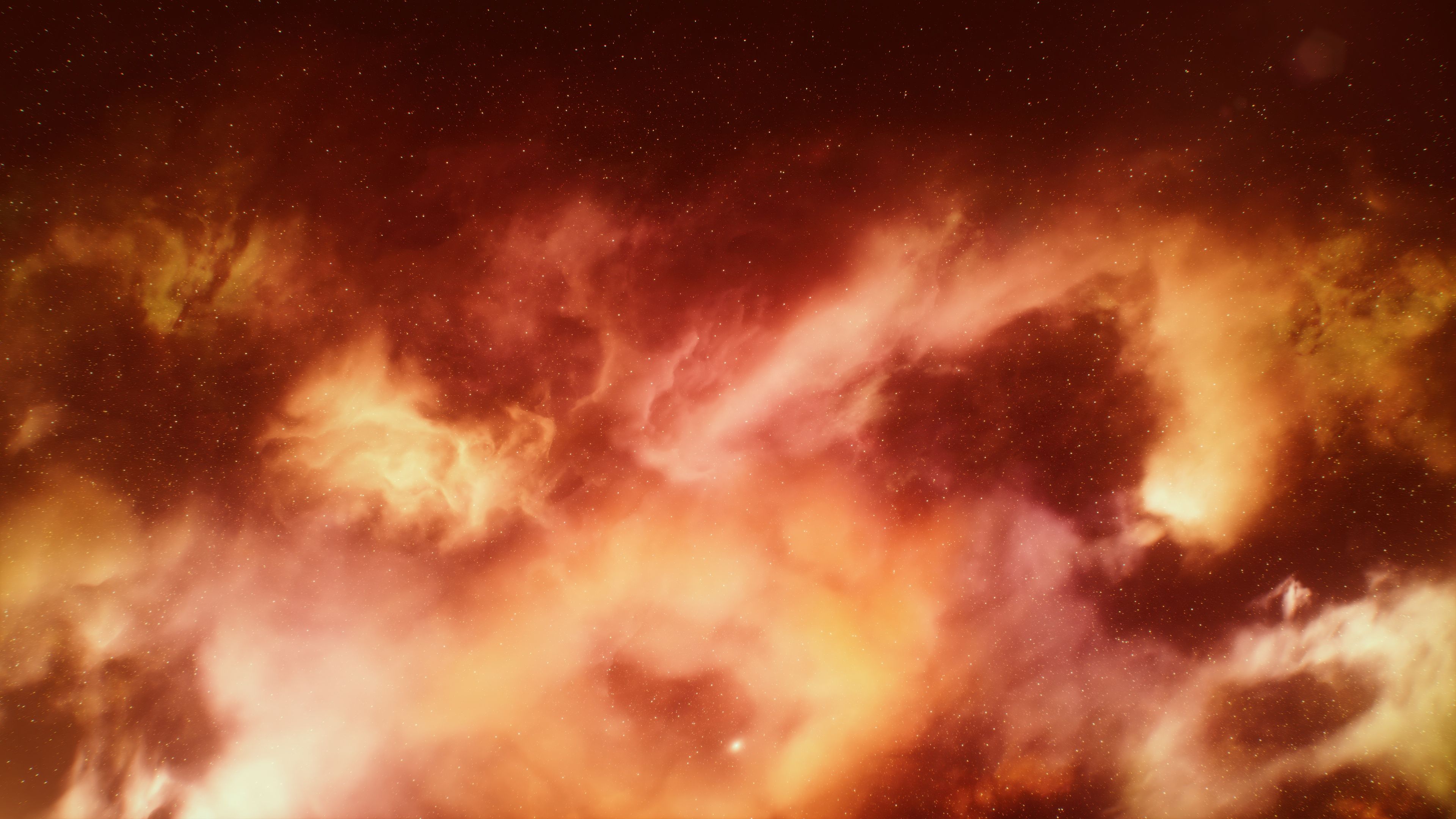 Starry sky Orange aesthetic ultra HD 4K wallpaper