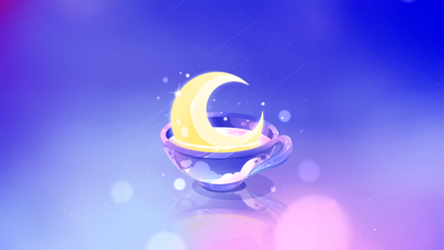 Dreamy Crescent Moon ultra HD 4K wallpaper