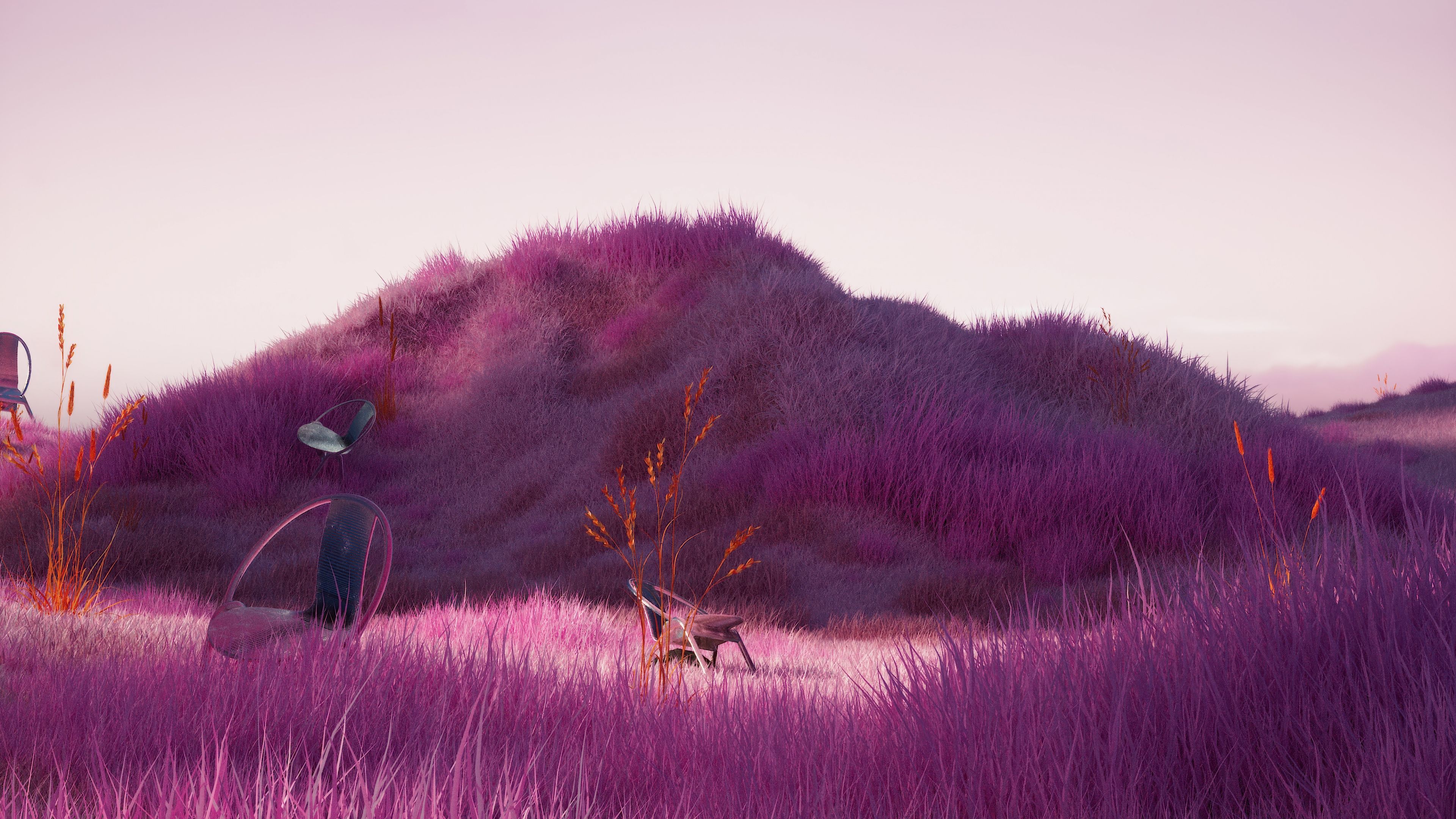 Pink aesthetic Scenery 4K Wallpaper | Pixground