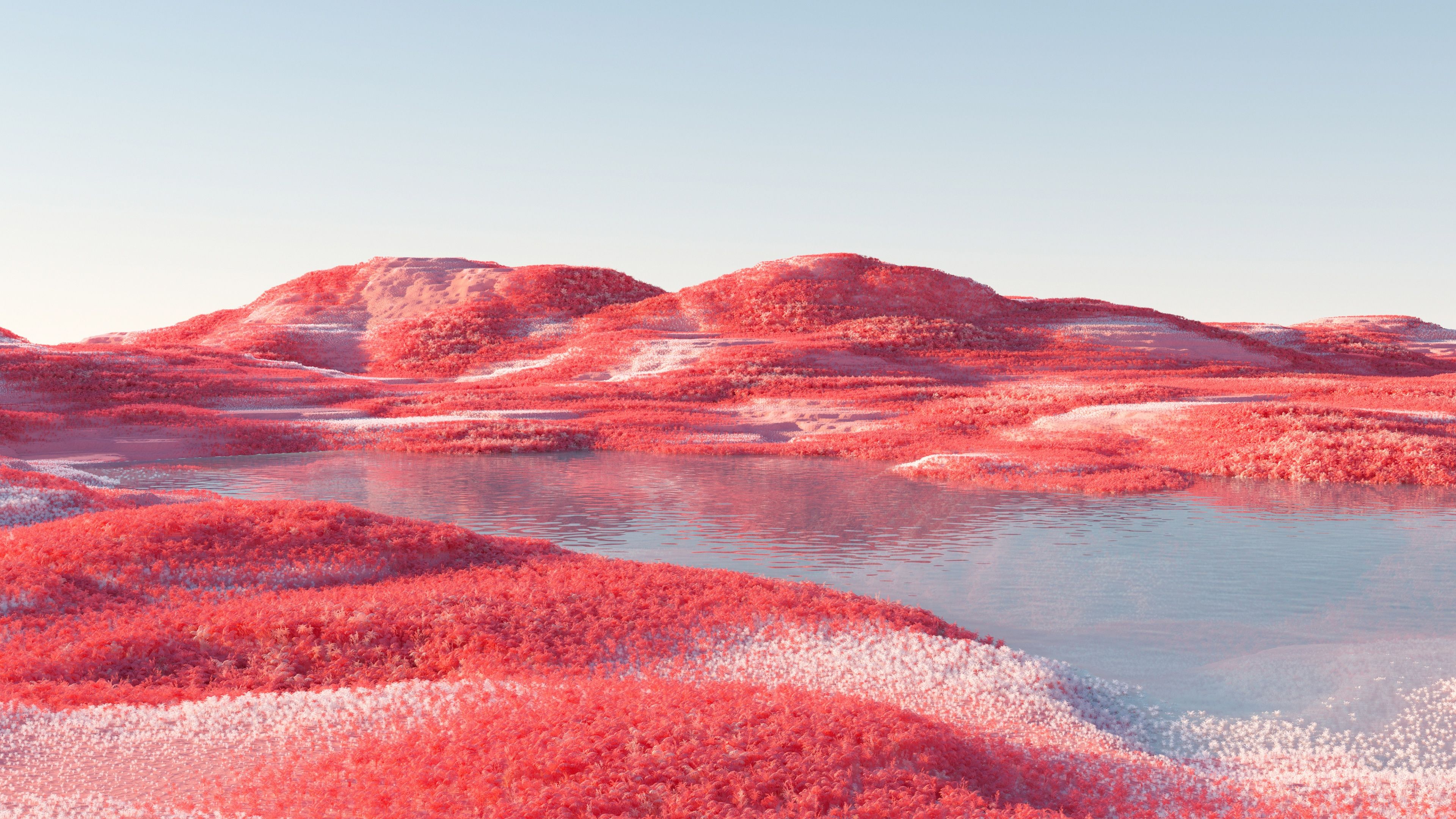 Landscape Infrared vision ultra HD 4K wallpaper