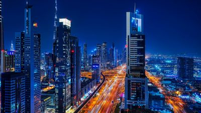 Dubai Sheikh Zayed Road ultra HD 4K wallpaper