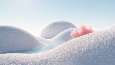White aesthetic Landscape ultra HD 4K wallpaper
