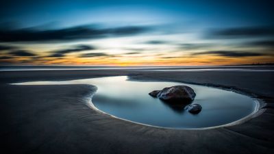Tide pool Beach ultra HD 4K wallpaper