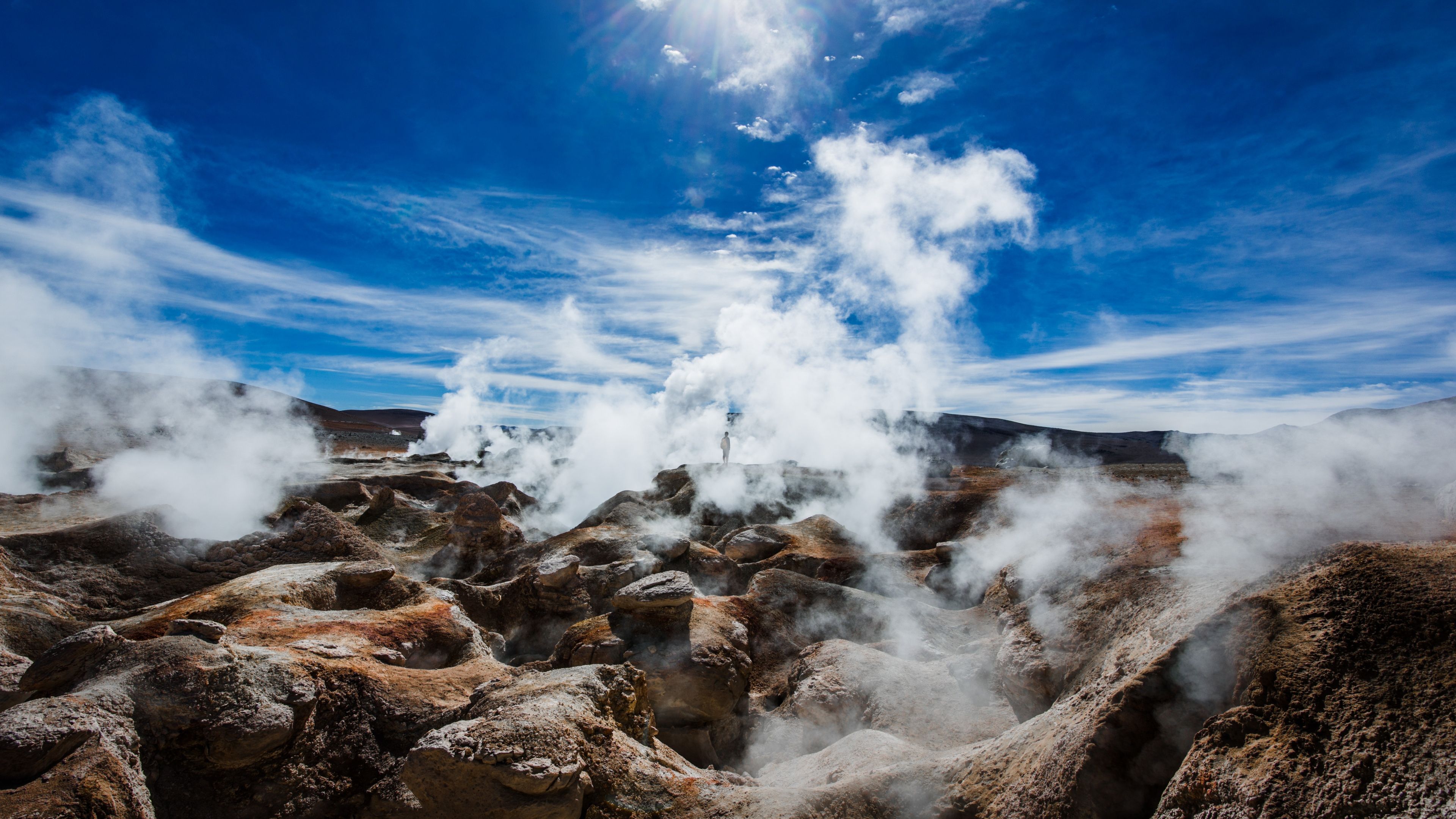 Sol de Manana Geothermal field ultra HD 4K wallpaper