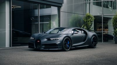 Bugatti Chiron Sport Matte black ultra HD 4K wallpaper