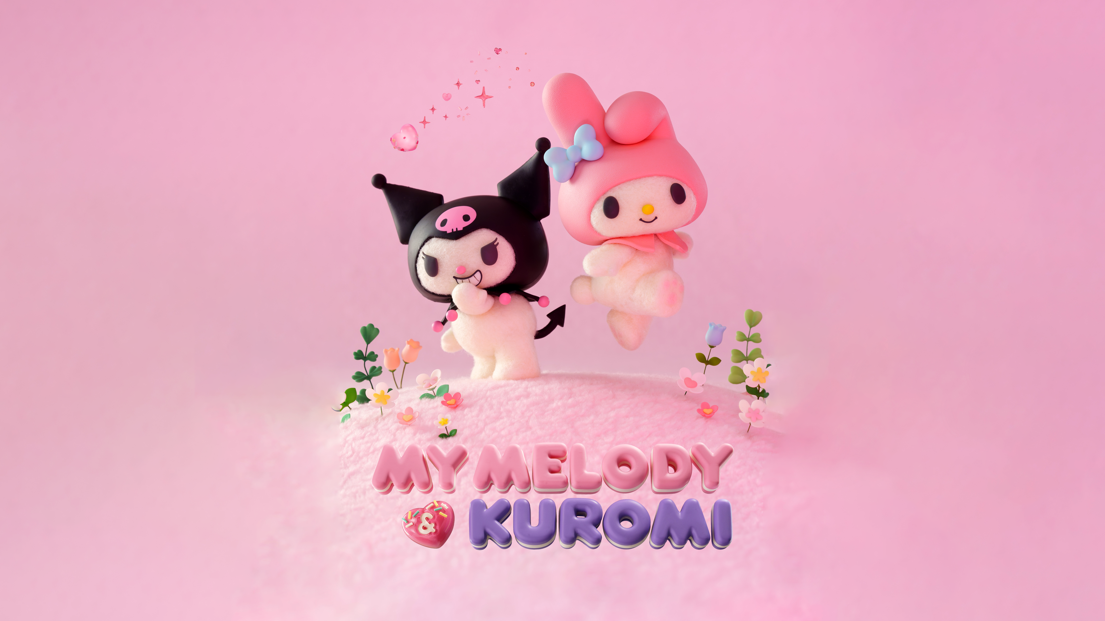 My Melody & Kuromi Netflix series ultra HD 4K wallpaper