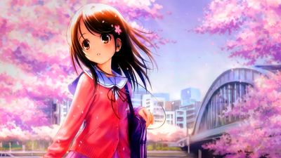 Pretty Anime girl ultra HD 4K wallpaper