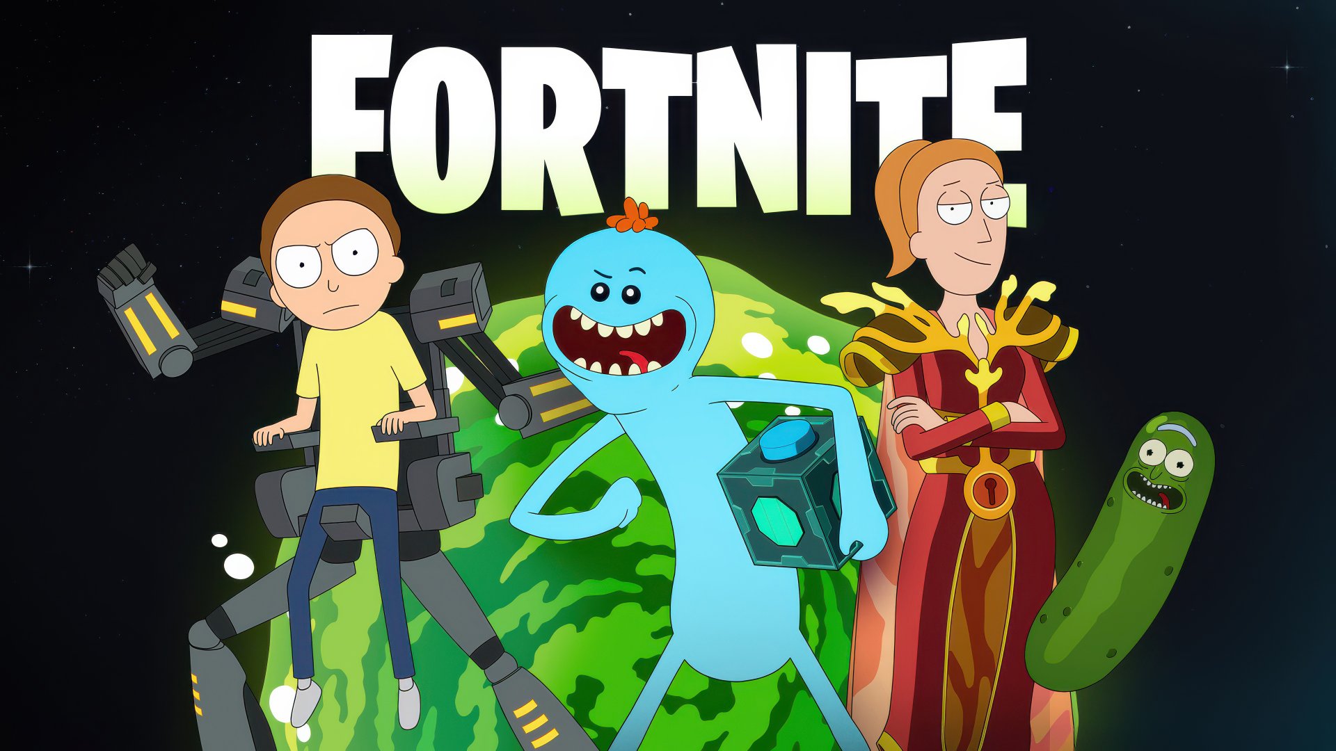 Service Backgounds Fortnite Mecha Morty 4K Wallpaper | Pixground