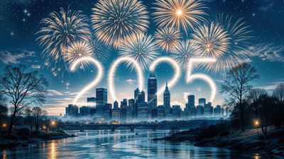 2025 New Year New York City ultra HD 4K wallpaper