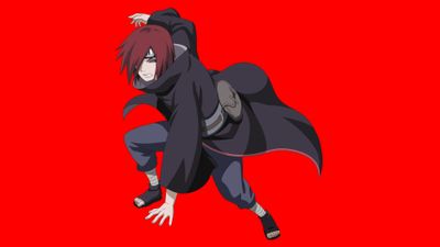 Pain (Nagato) Red background ultra HD 4K wallpaper