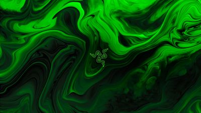 Razer Green abstract ultra HD 4K wallpaper