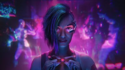 Neon Judy Alvarez ultra HD 4K wallpaper