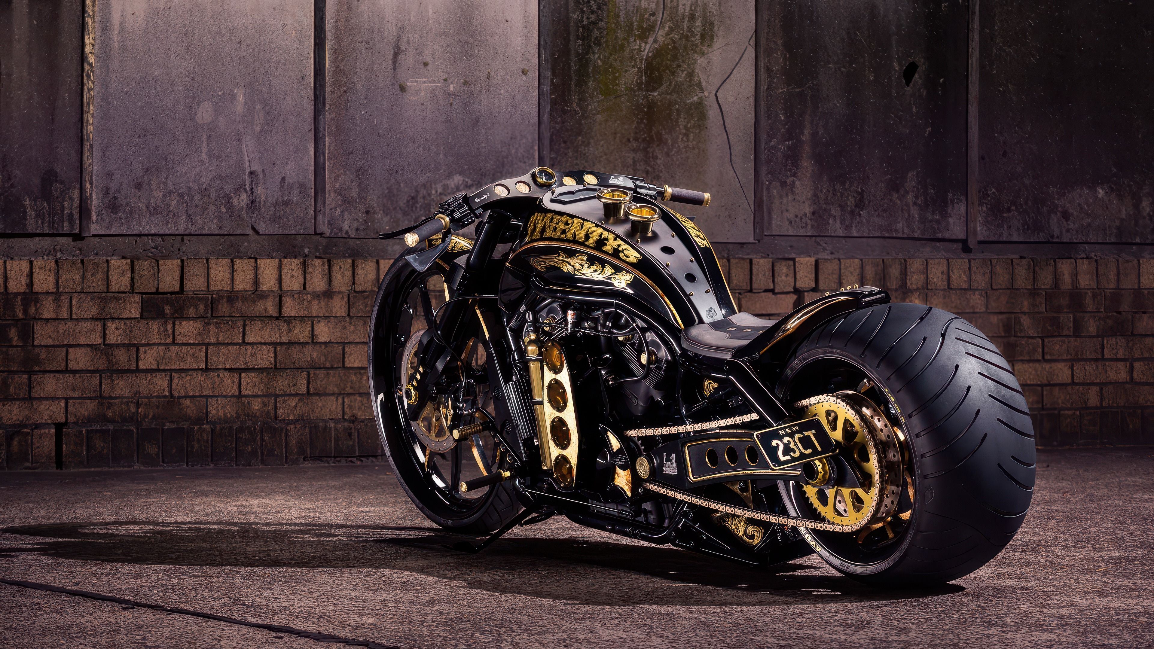 Harley-Davidson V Rod Monster bike ultra HD 4K wallpaper