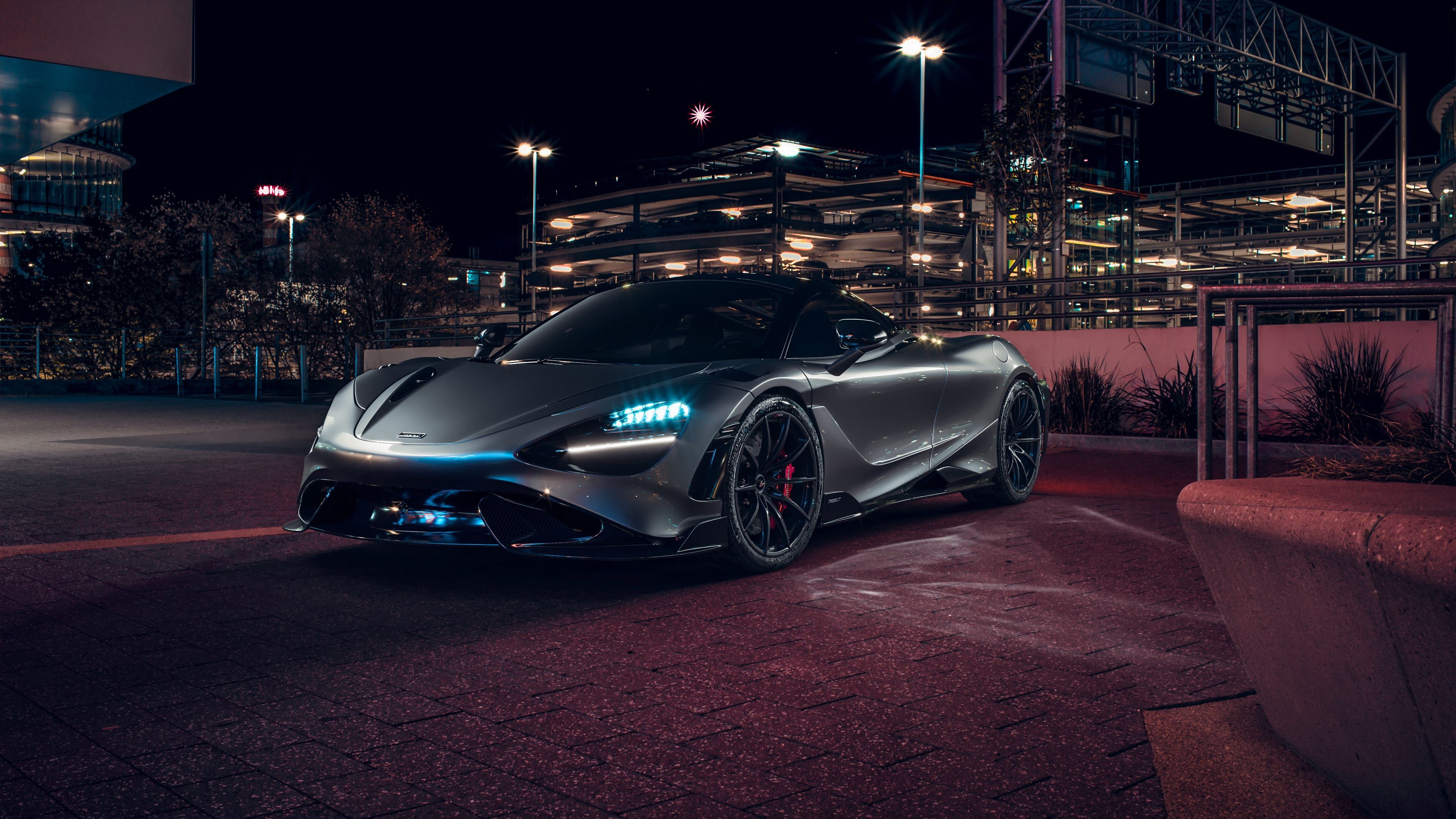 McLaren 765LT Night illumination ultra HD 4K wallpaper