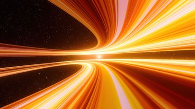 Cosmic phenomena Orange aesthetic ultra HD 4K wallpaper