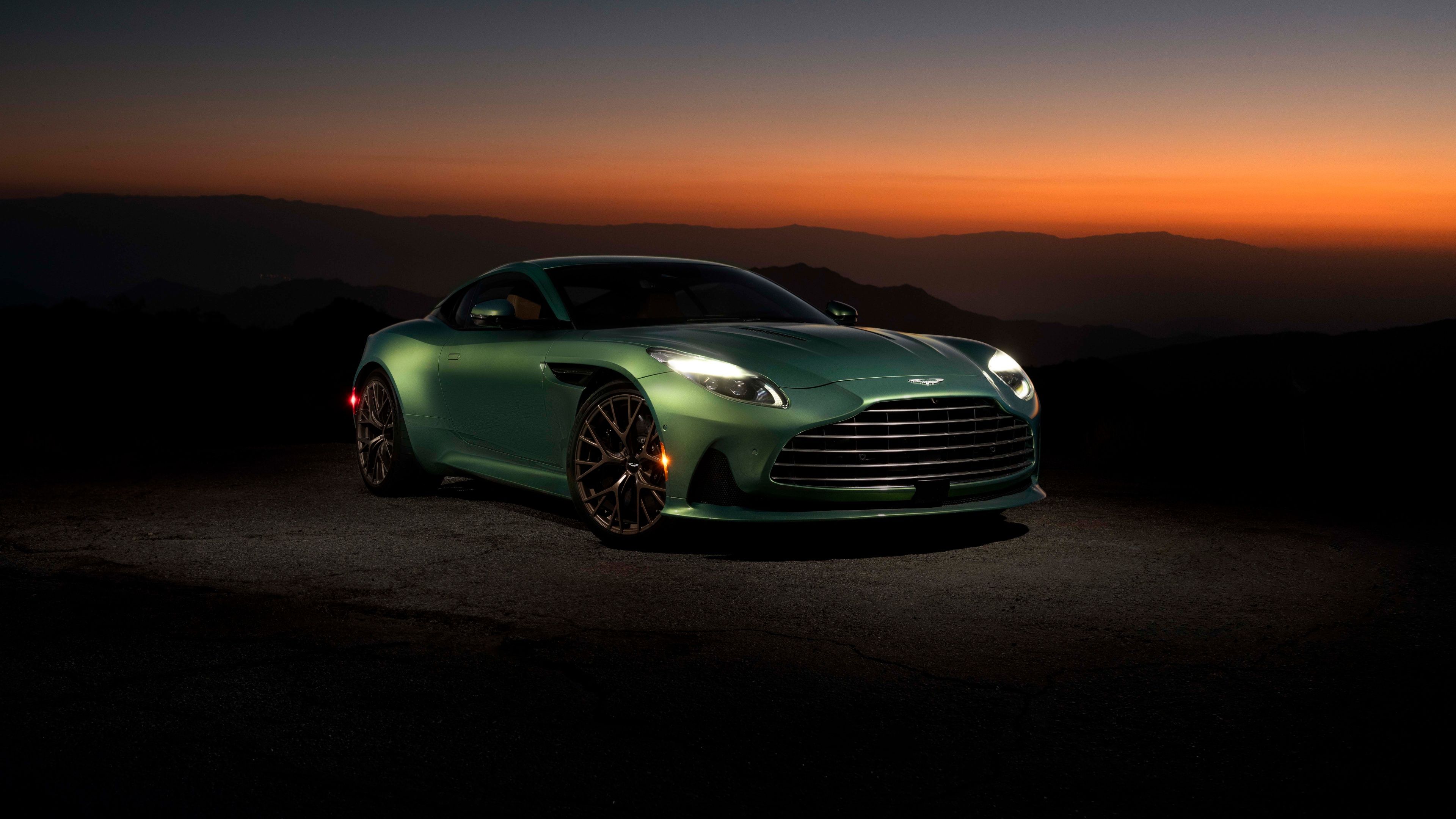 Aston Martin DB12 Sunset ultra HD 4K wallpaper