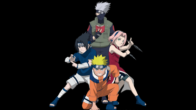 Naruto Team 7 Black background ultra HD 4K wallpaper