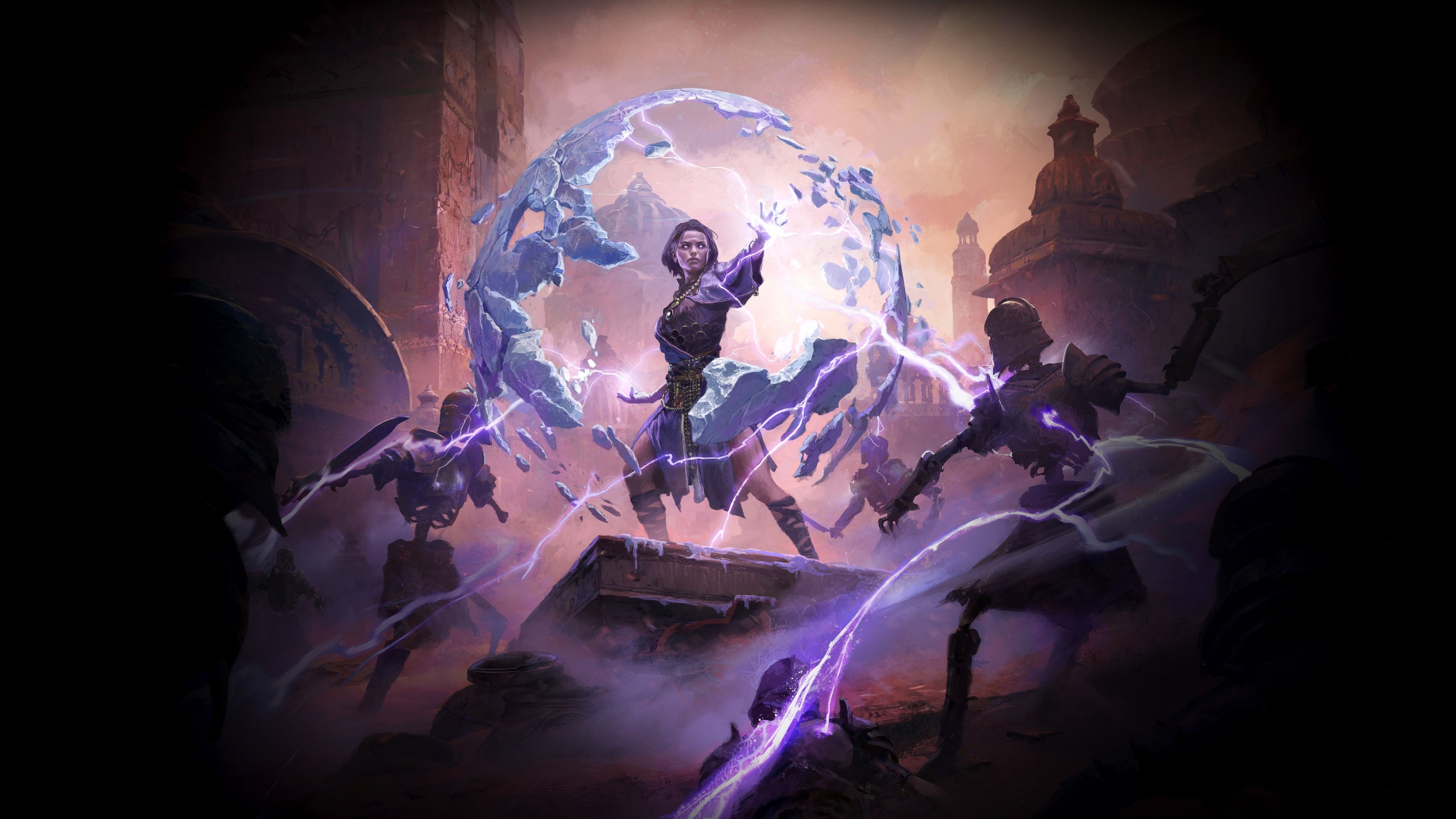 Path of Exile 2 Sorceress ultra HD 4K wallpaper