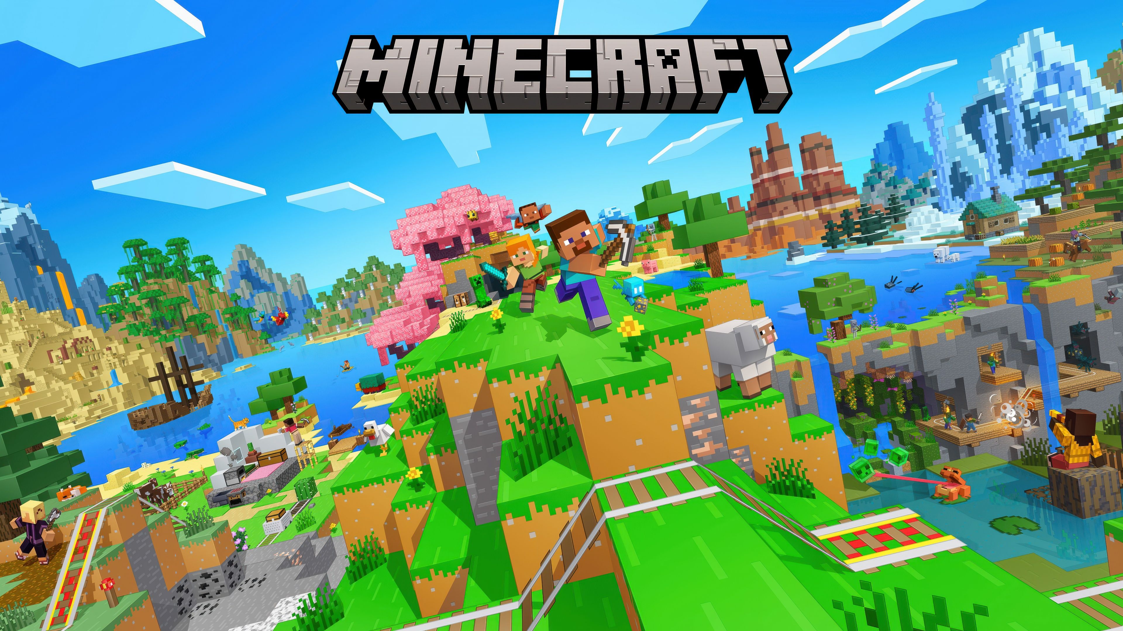 Minecraft Key Art ultra HD 4K wallpaper