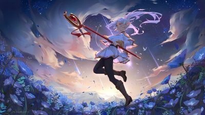 Frieren's Staff Anime girl ultra HD 4K wallpaper