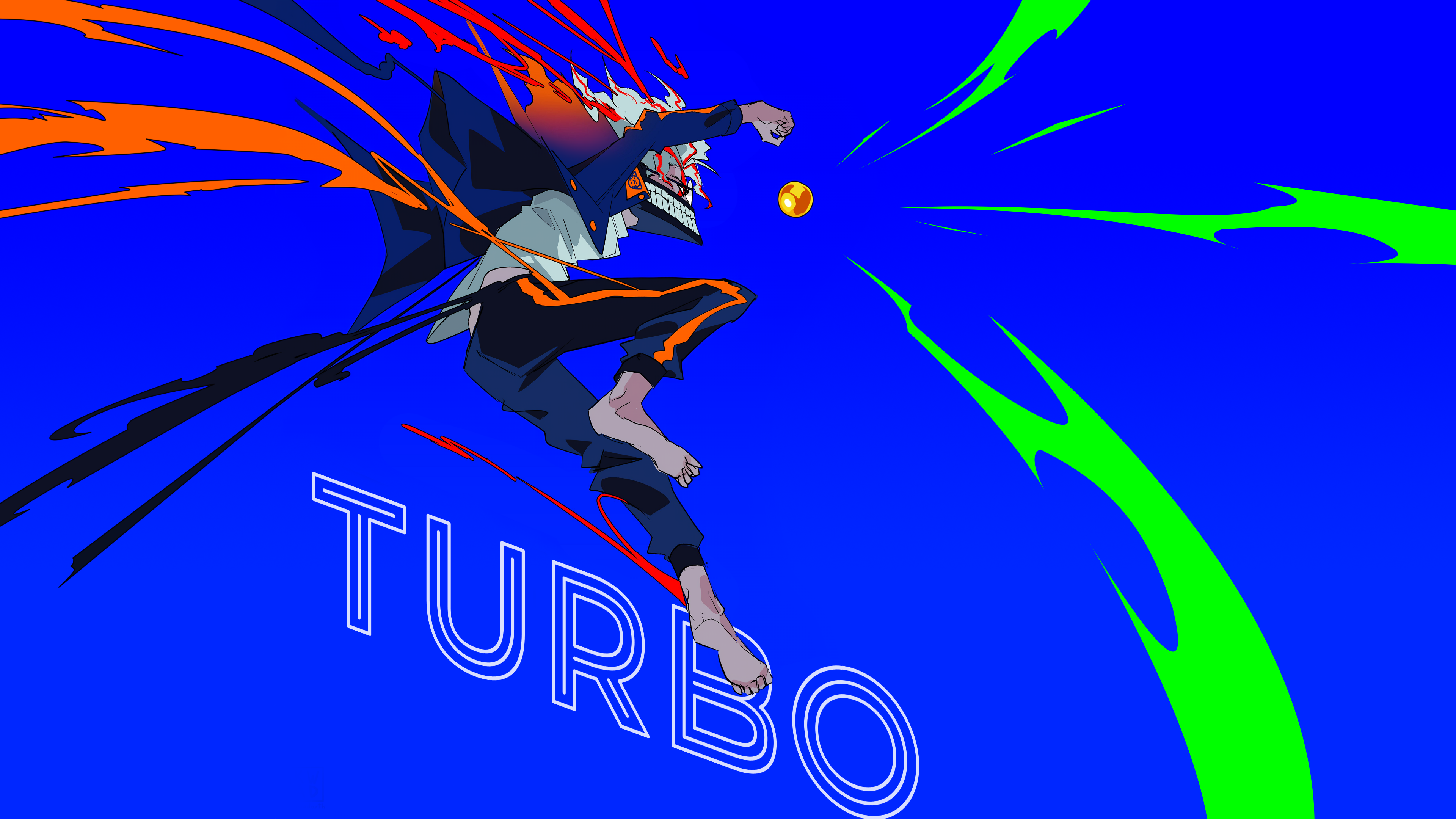 Turbo Granny Blue aesthetic ultra HD 4K wallpaper