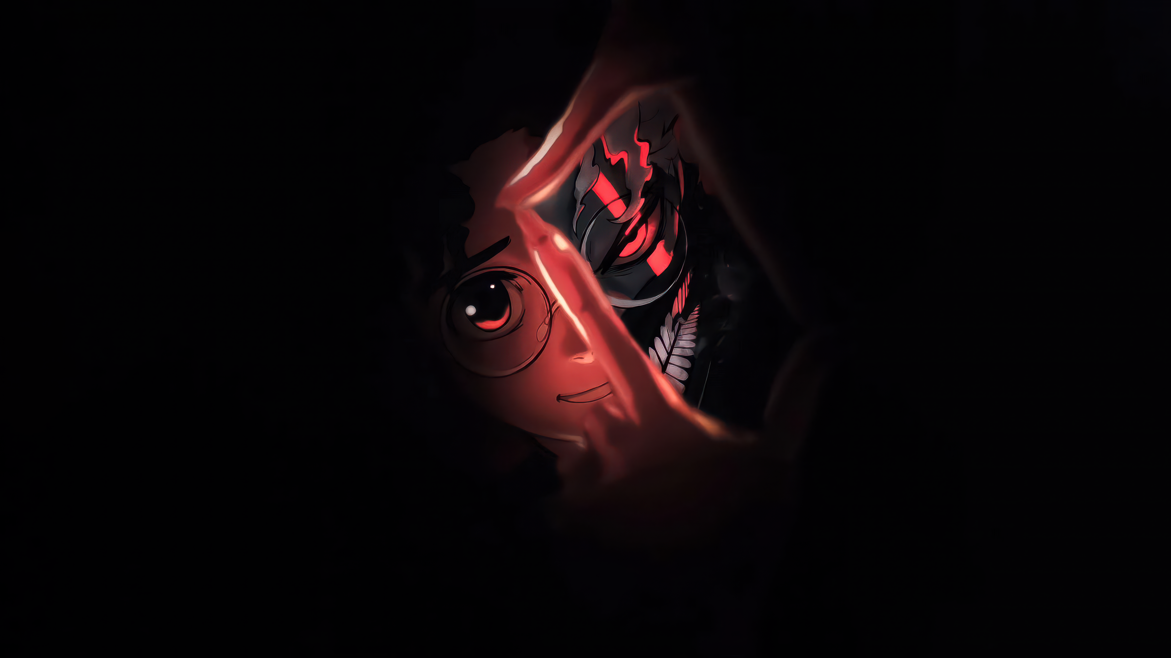 Okarun (Dandadan) Dark aesthetic ultra HD 4K wallpaper