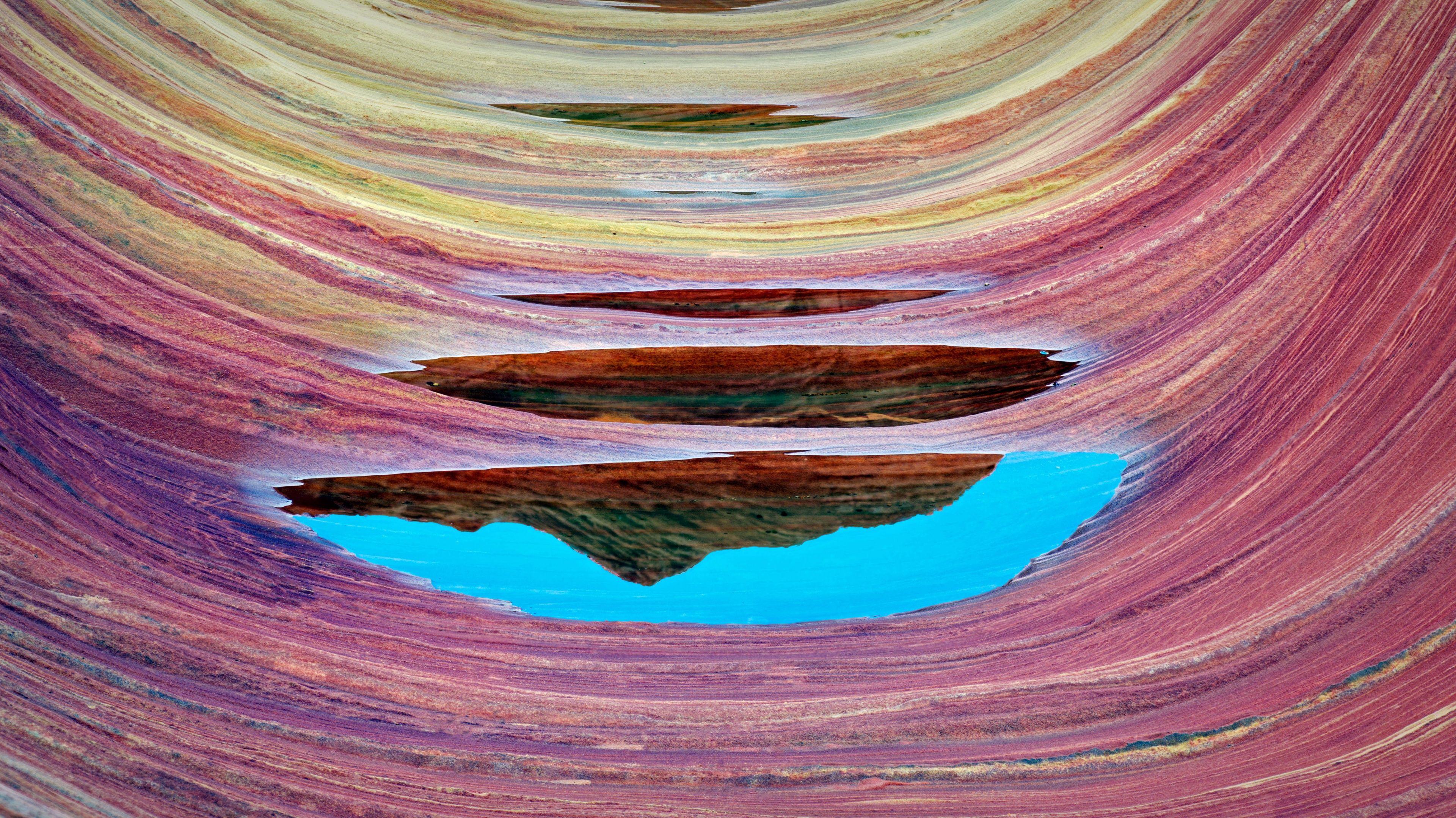 The Wave Sandstone plateau ultra HD 4K wallpaper