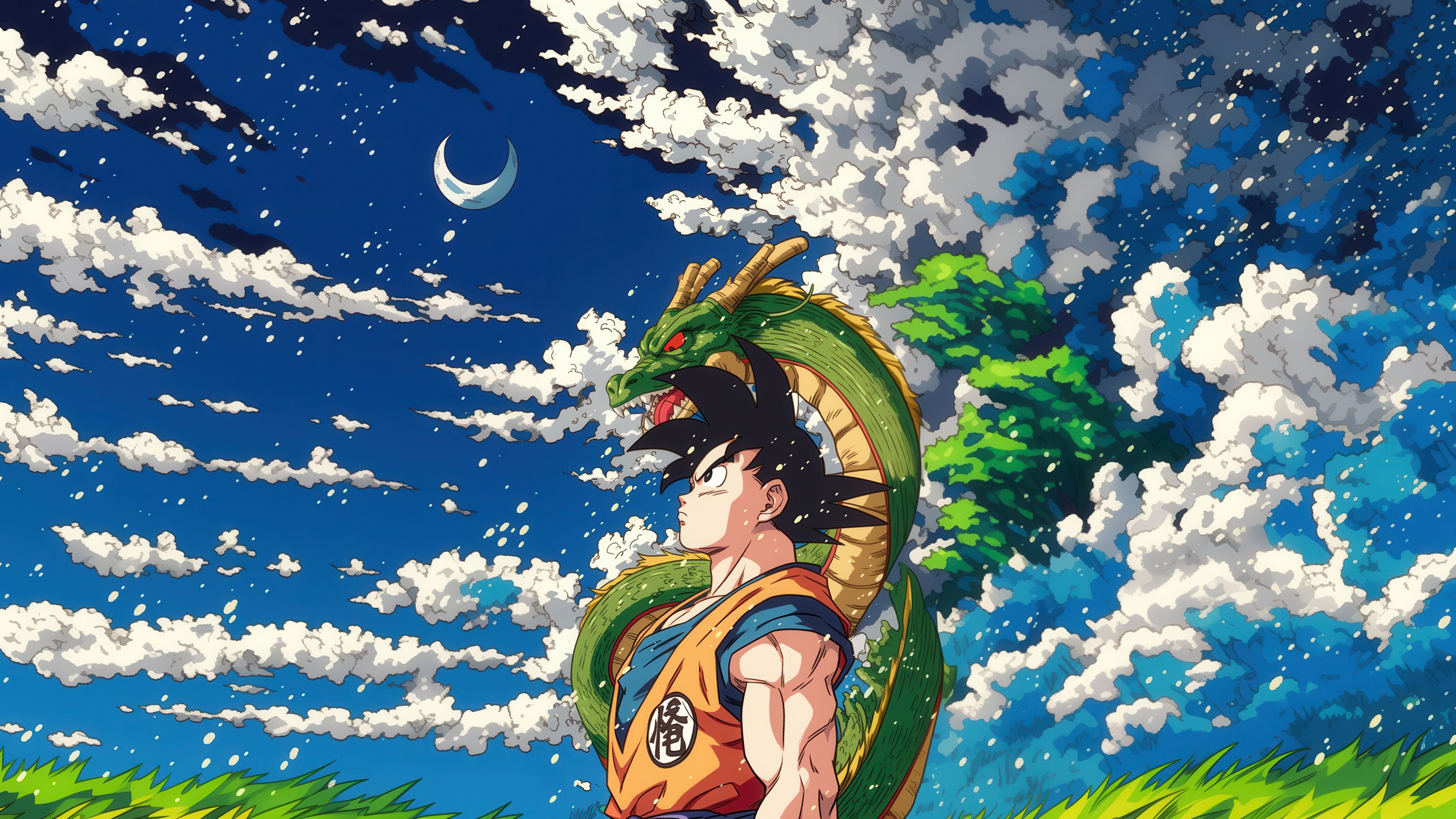 Son Goku Shenron ultra HD 4K wallpaper