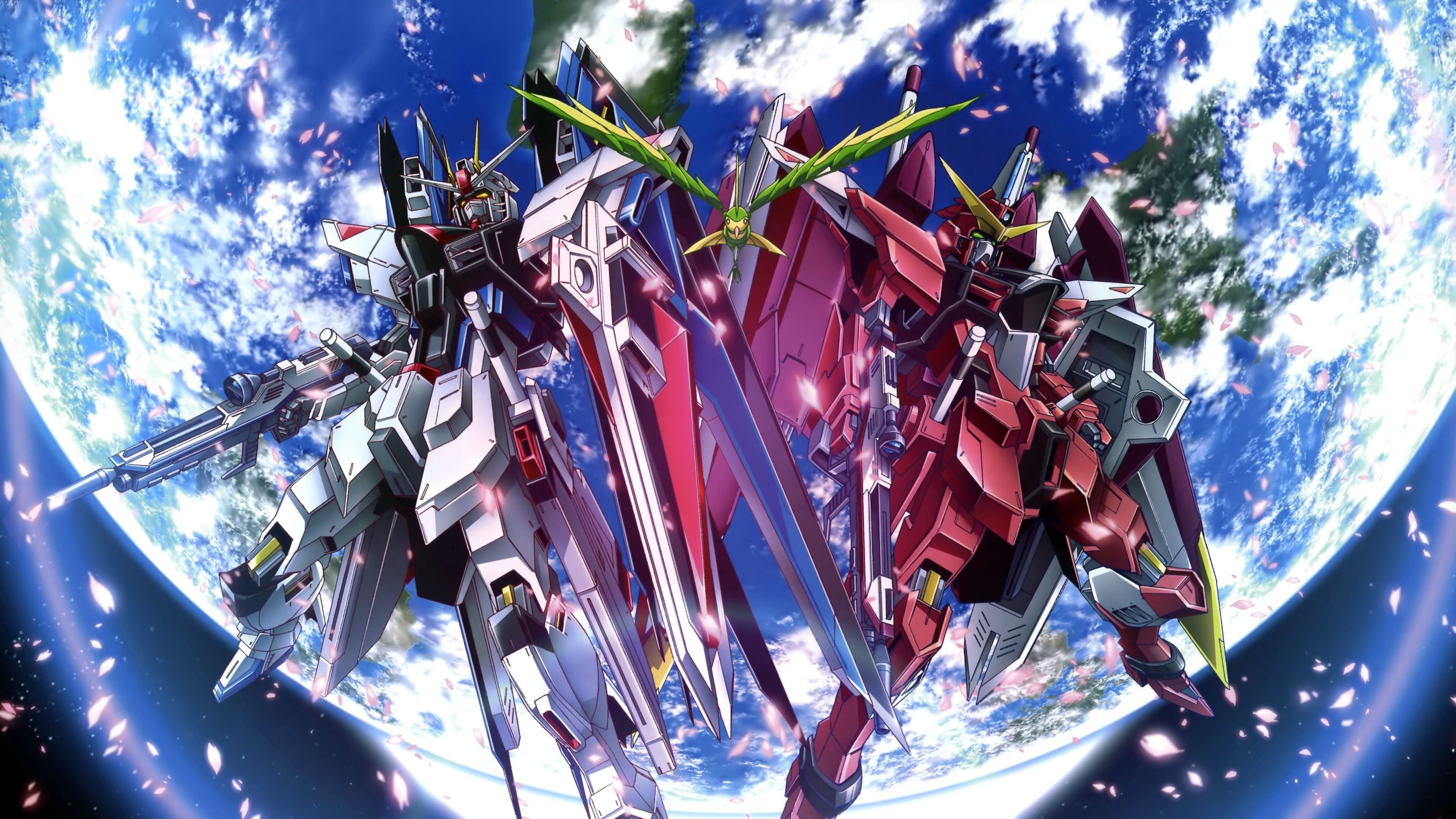 ZGMF-X10A Freedom Gundam ZGMF-X09A Justice Gundam ultra HD 4K wallpaper