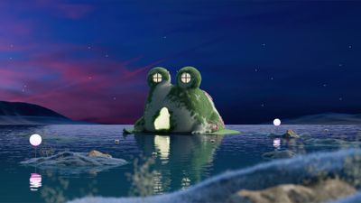 Frog house Aesthetic ultra HD 4K wallpaper
