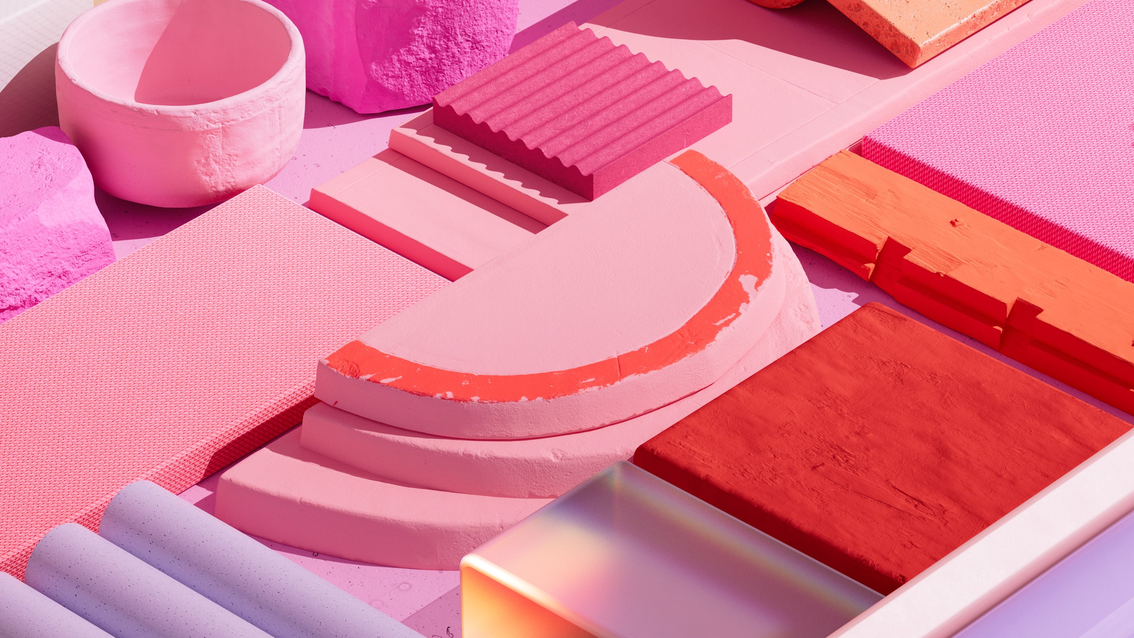 Shapes Pink aesthetic ultra HD 4K wallpaper